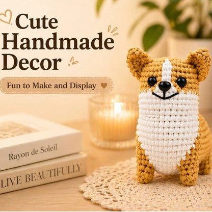 Home Collection Corgi Crochet Kit for Beginners