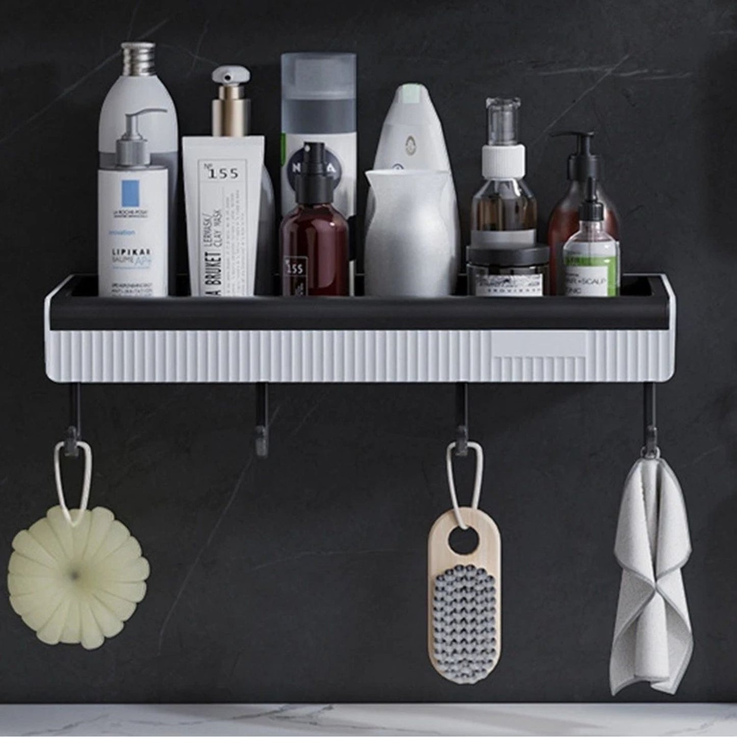 Home Collection Adhesive Shower Shelf No Drill Bathroom Organizer