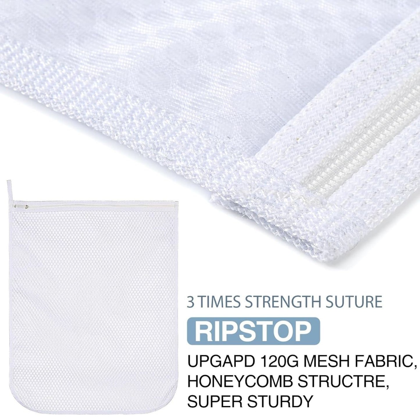 Home Collection Pack of 3 Honeycomb Mesh Laundry Bags for Delicates Large