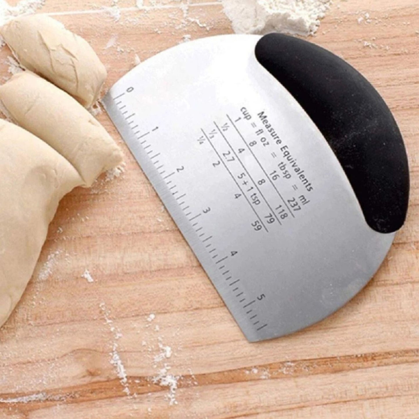 Home Collection Stainless Steel Dough Scraper Cutter with Handle