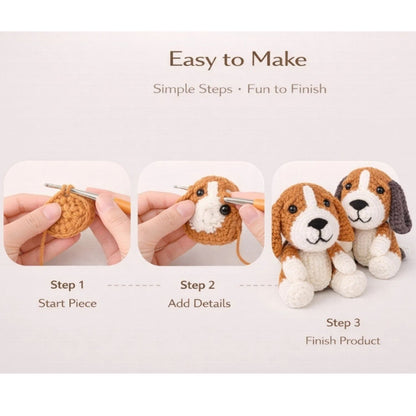 Home Collection Beagle Family Crochet Kit for Beginners
