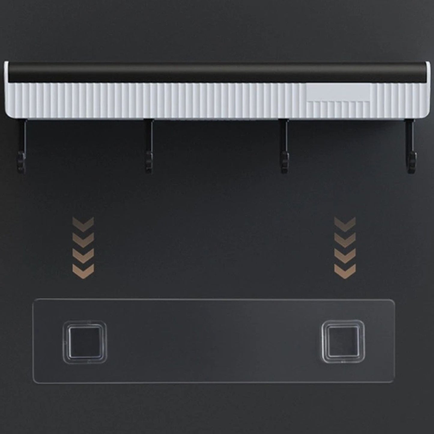 Home Collection Adhesive Shower Shelf No Drill Bathroom Organizer