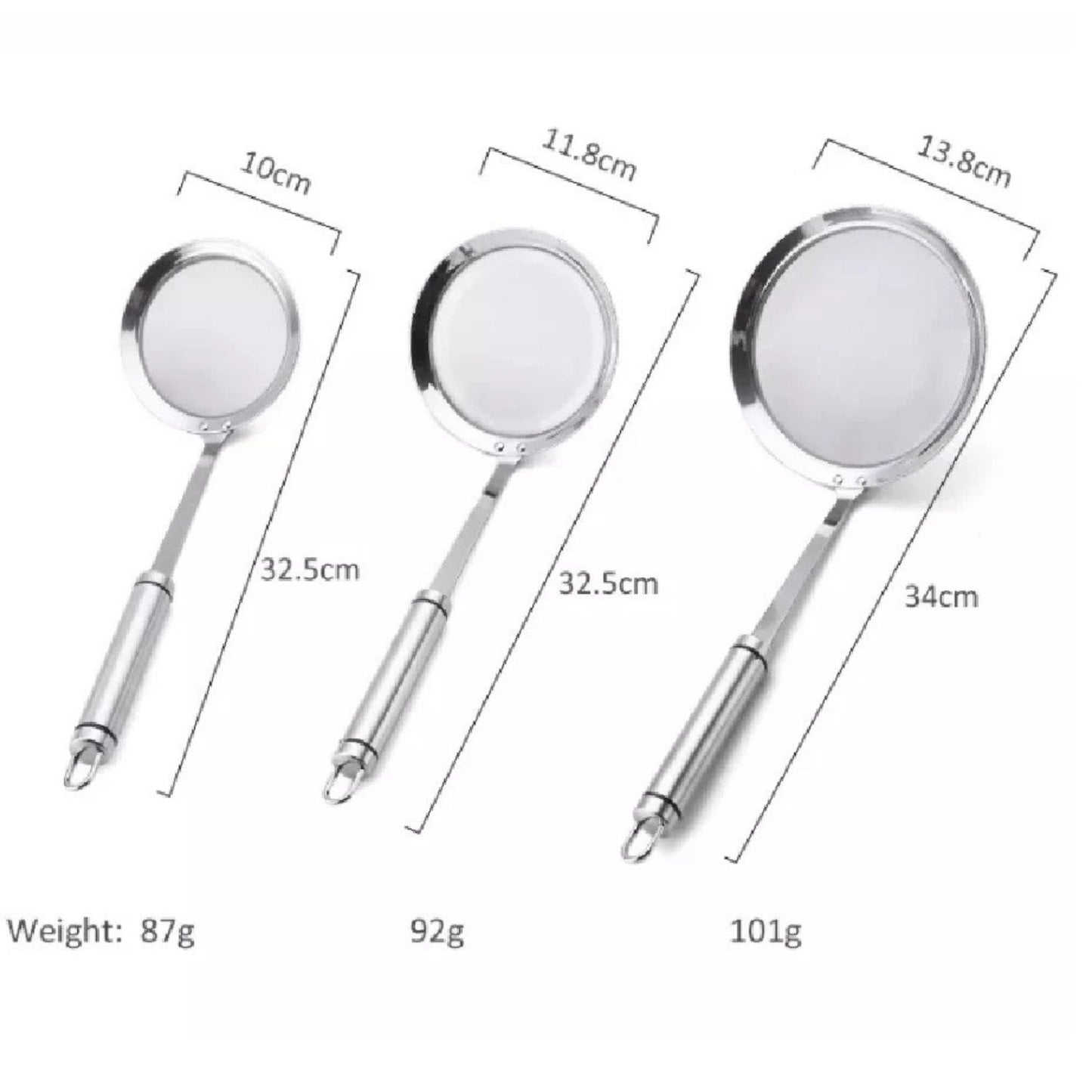 Home Collection Stainless Steel Fine Mesh Skimmer Spoon