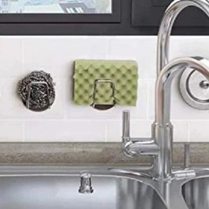 Home Collection Pack of 4 Stainless Steel Sink Sponge Holder