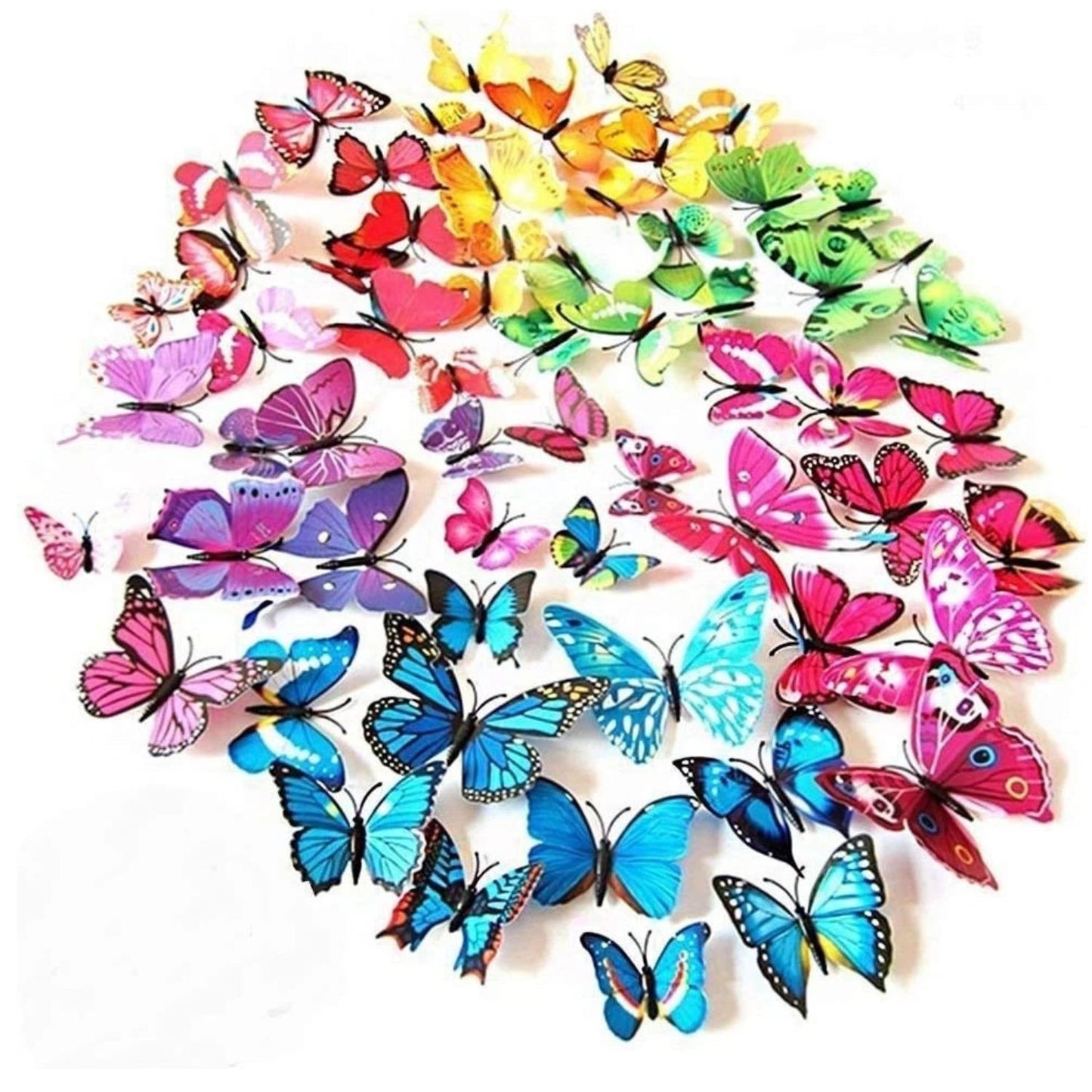Home Collection Pack of 12 3D Butterfly Wall Stickers PVC Decals Art Mural