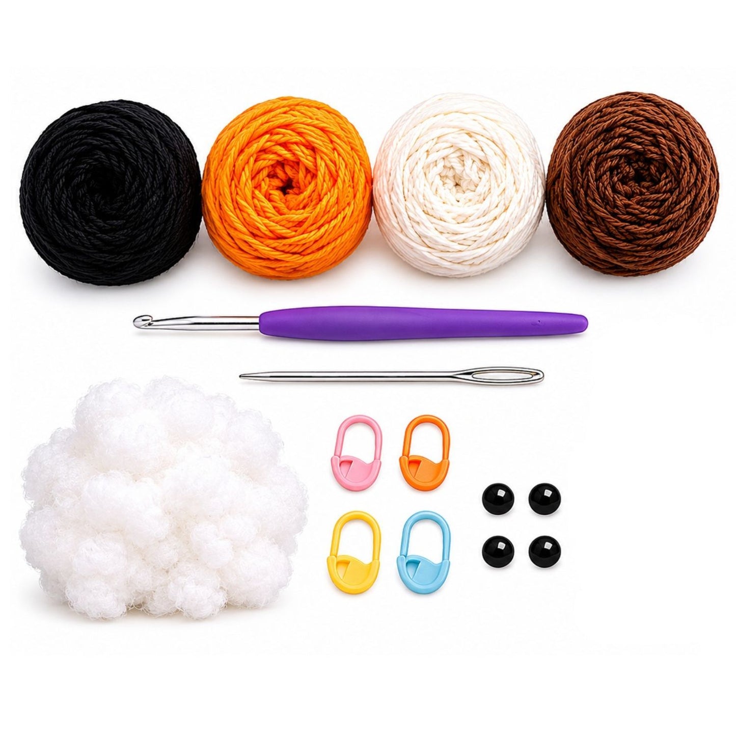 Home Collection Pack of 3 Cats Crochet Kit for Beginner