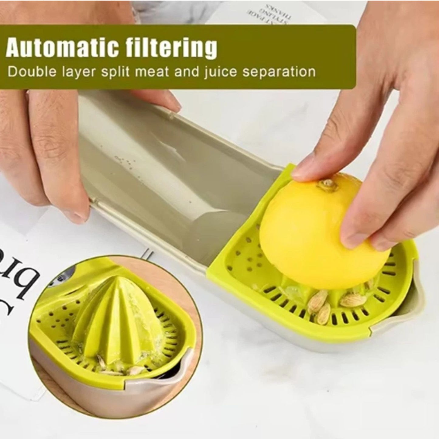 Home Collection 3in1 Citrus Juicer Zester Manual Lemon Orange Squeezer