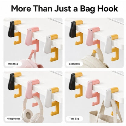 Home Collection Pack of 3 Foldable Purse Hook Non-Slip Bag Hanger