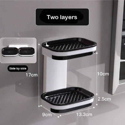 Home Collection Wall Mounted Double Layer Soap Dish Holder