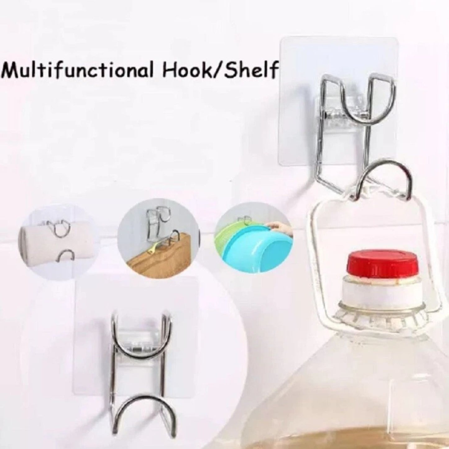 Home Collection Pack of 4 Multifunction Wall Hooks Bathroom Towel Holder
