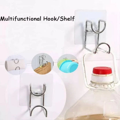 Home Collection Pack of 4 Multifunction Wall Hooks Bathroom Towel Holder