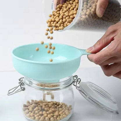 Home Collection Wide Mouth Kitchen Funnel 3-in-1 Spout Strainer Jar