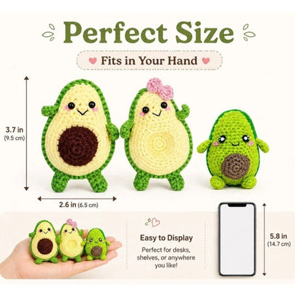 Home Collection Avocado Family Crochet Kit for Beginners