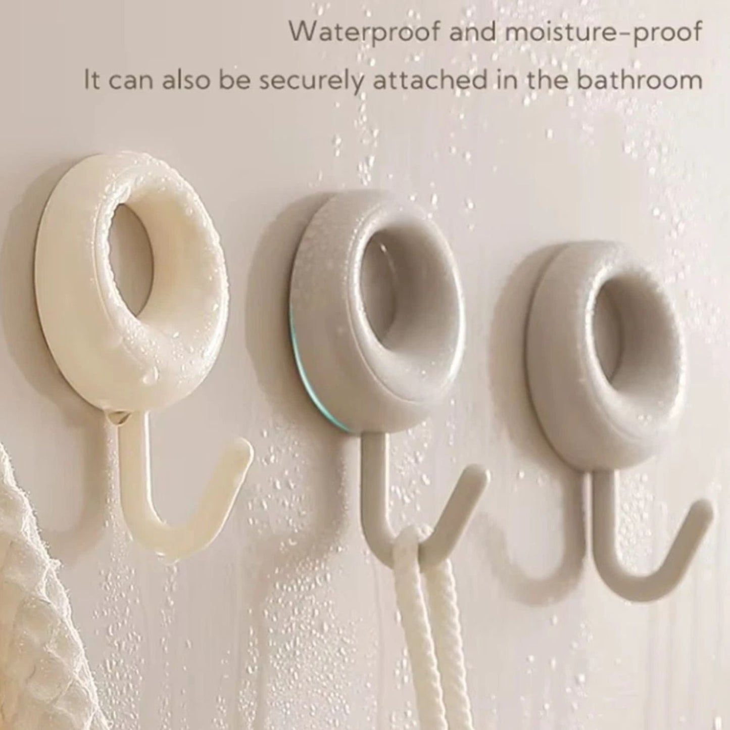 Home Collection Pack of 4 Self Adhesive Wall Hooks Waterproof Towel Coat Hook Hangers