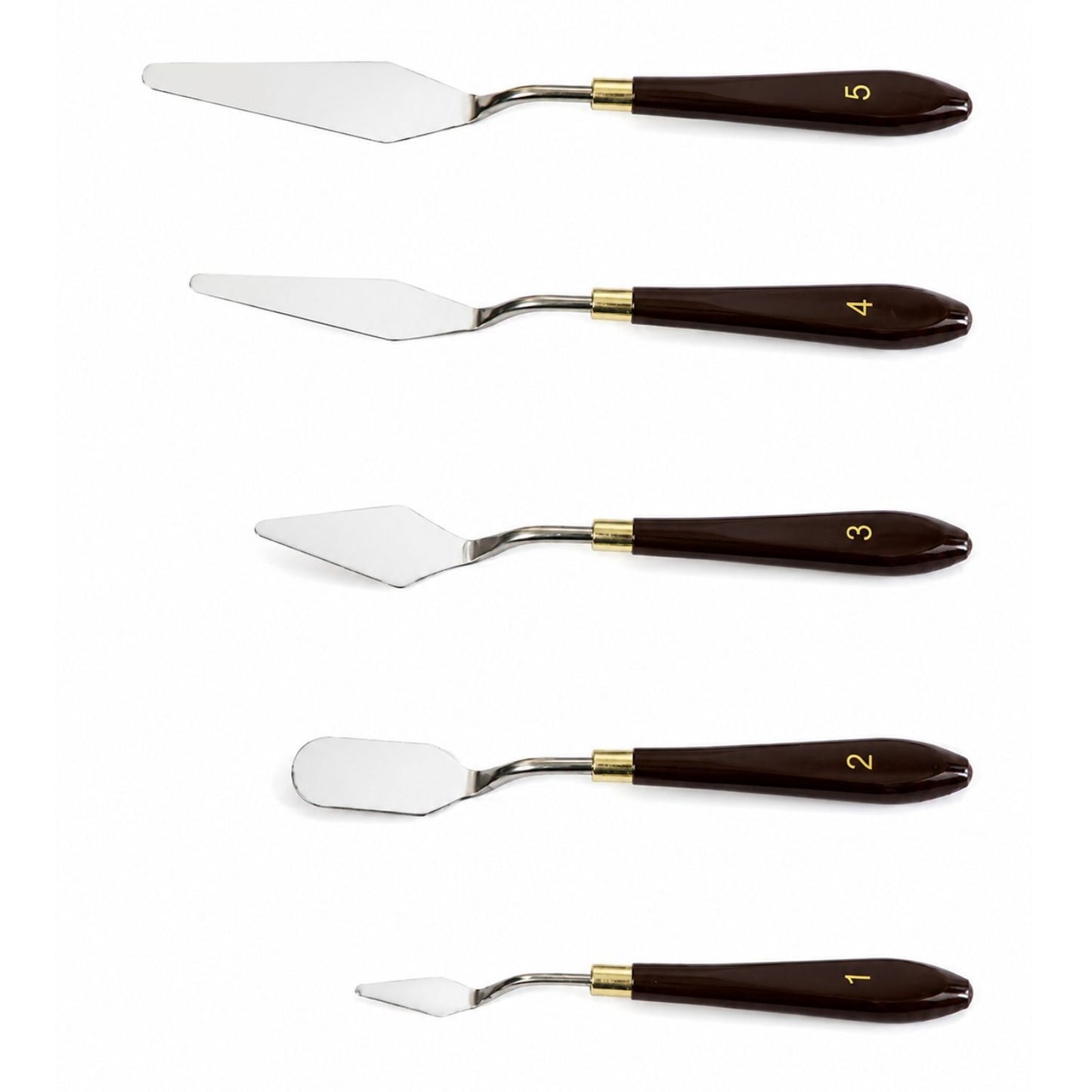 Home Collection Pack of 5 Stainless Steel Palette Knife Set