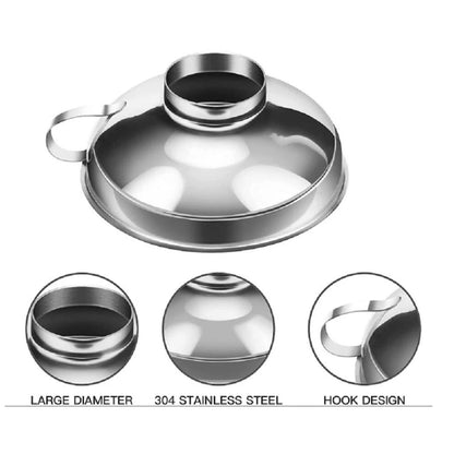 Home Collection Pack of 2 Stainless Steel Canning Funnel Set