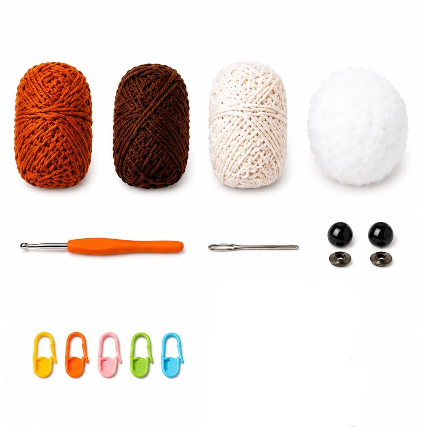 Home Collection Pack of 2 Highland Cow Crochet Kit for Beginners