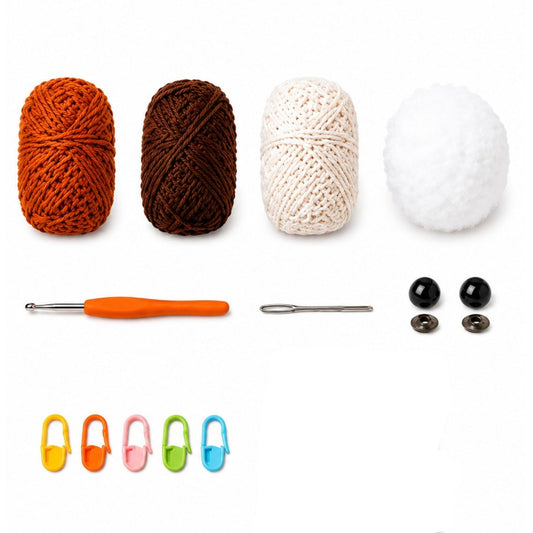 Home Collection Pack of 2 Highland Cow Crochet Kit for Beginners