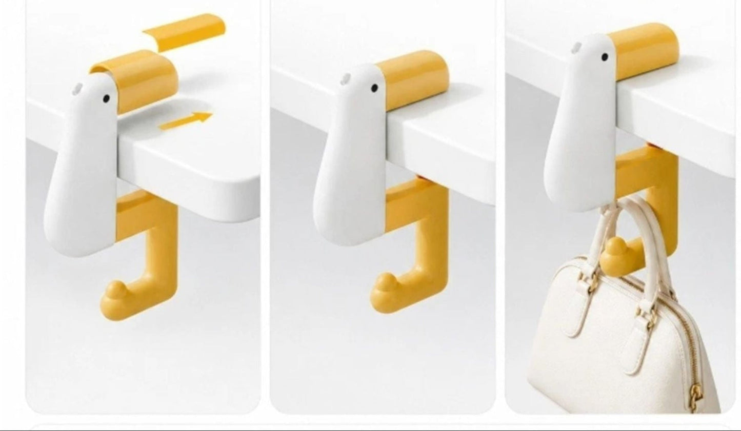 Home Collection Pack of 3 Foldable Purse Hook Non-Slip Bag Hanger