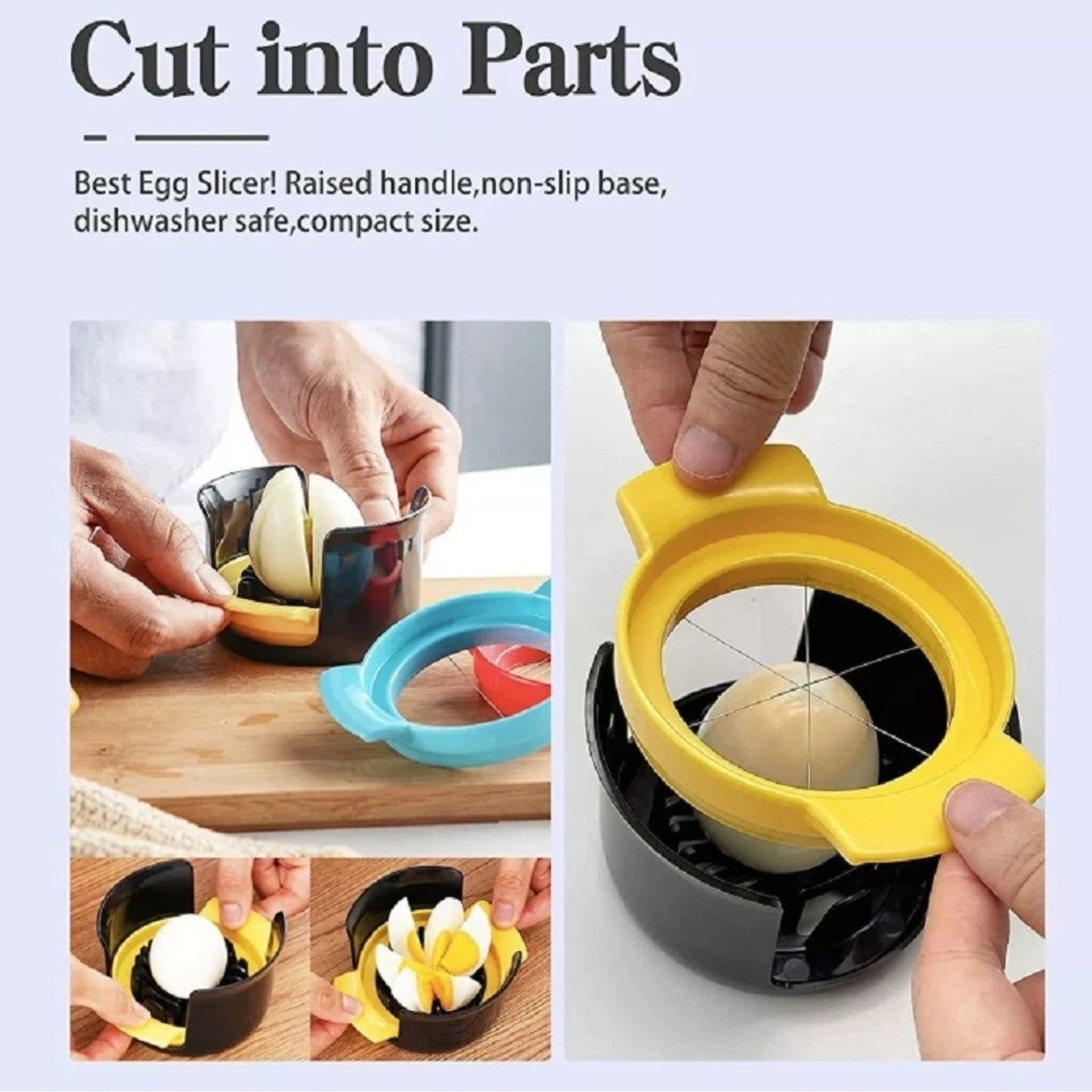 Home Collection 3 in 1 Egg Slicer Cutter and Strawberry Divider Kitchen Tool