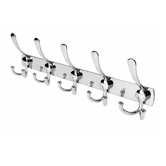 Home Collection 15 Hook Stainless Steel Wall Mounted Coat Rack