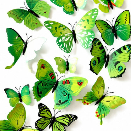 Home Collection Pack of 12 3D Butterfly Wall Stickers PVC Decals Art Mural