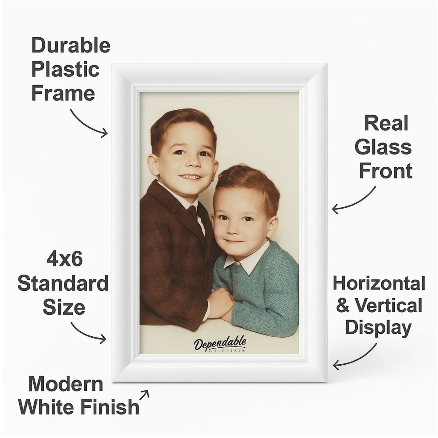 Home Collection Tabletop Glass Front Picture Frames