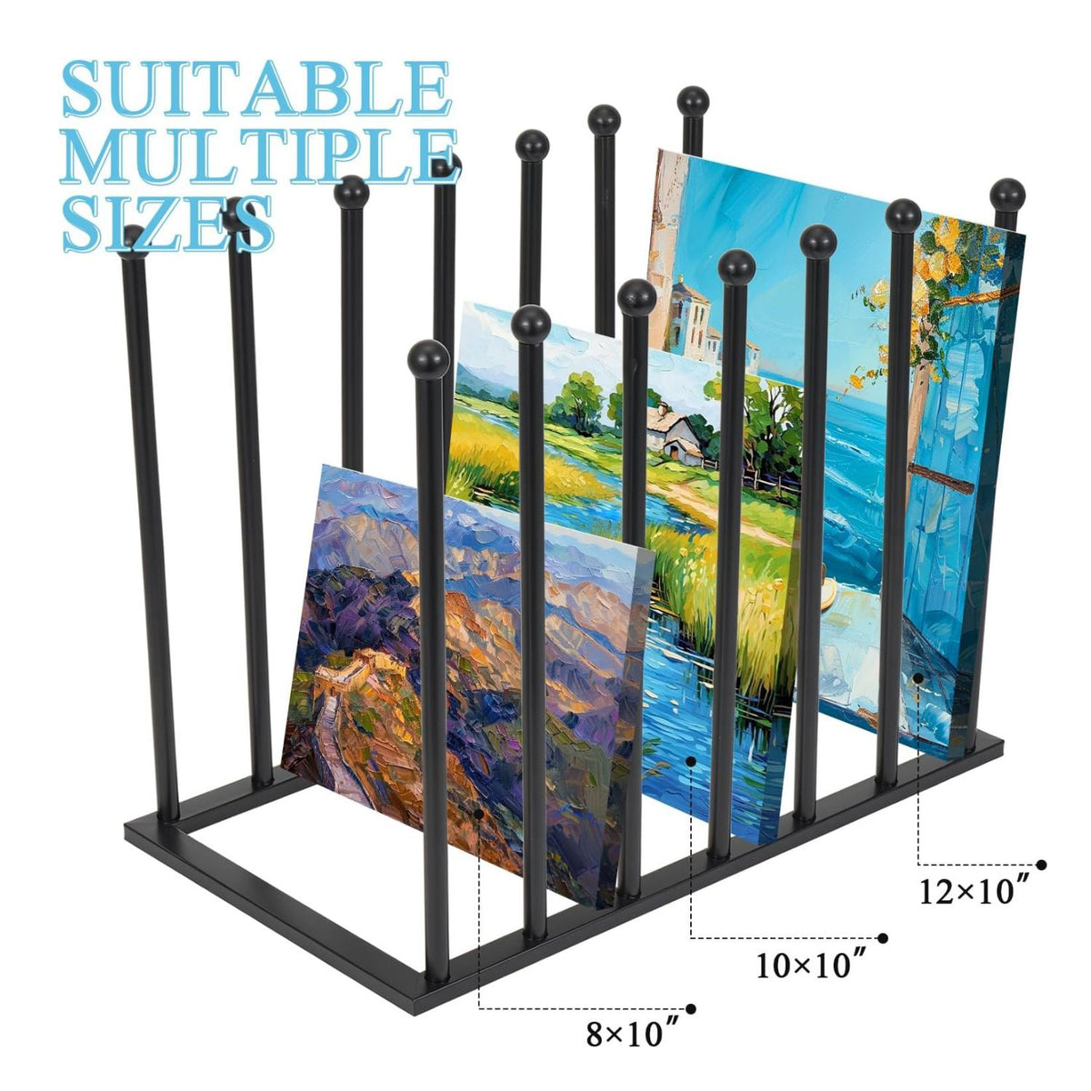 Home Collection Adjustable Multi-Tier Metal Art Drying and Canvas Storage Rack