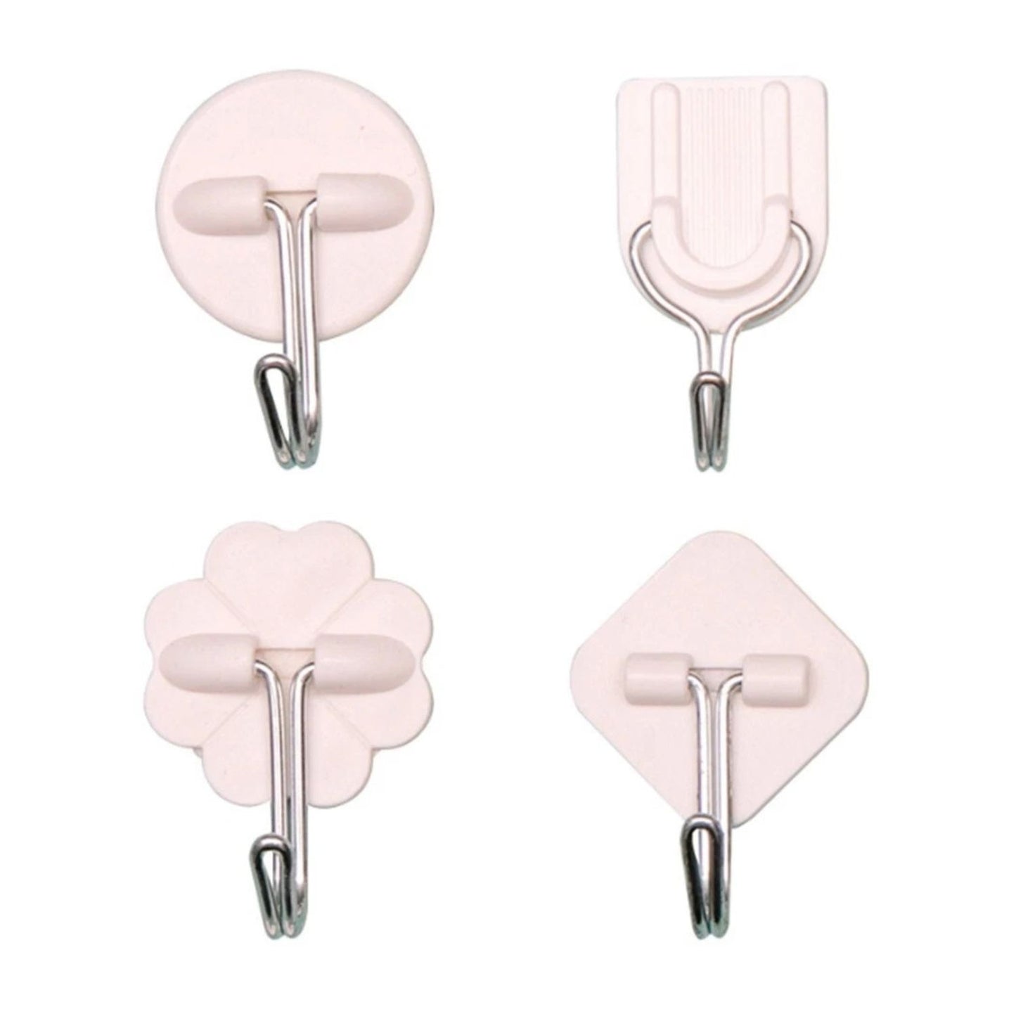 Home Collection Pack of 4 Heavy Duty Self Adhesive Wall Hooks