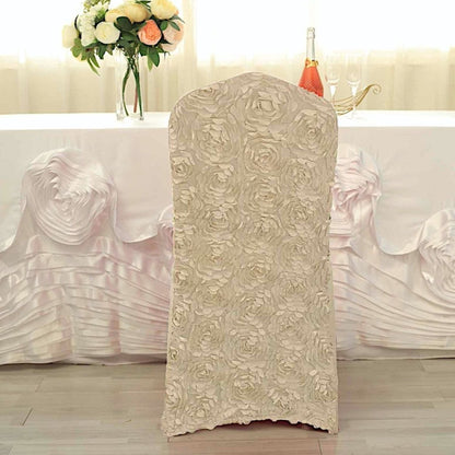 Home Collection 10Pcs Satin Rosette Stretch Chair Covers