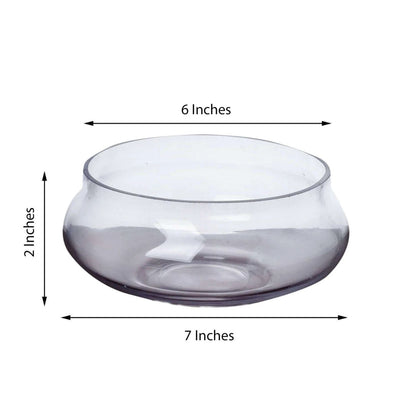 6Pcs Floating Candle Glass Holder Bowls Vases