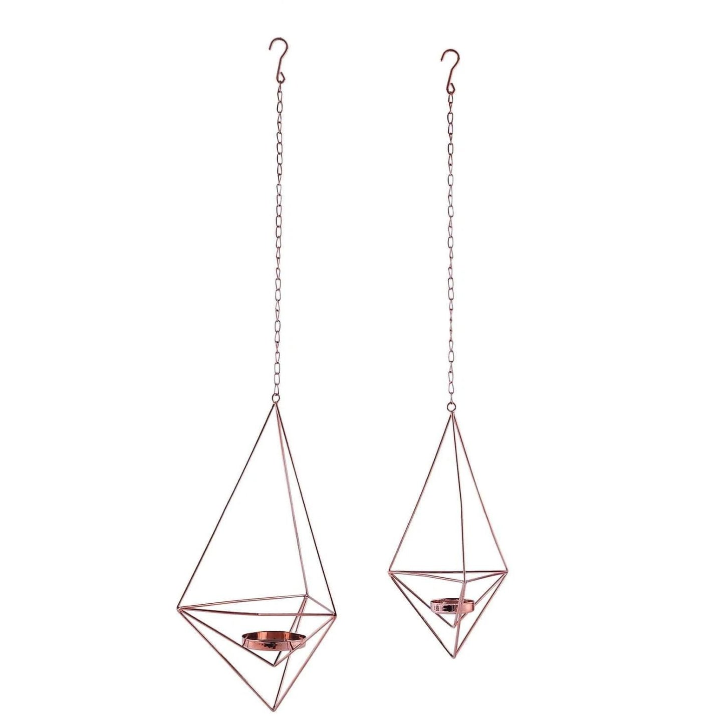 2Pcs Geometric Tealight Candle Holder Lanterns