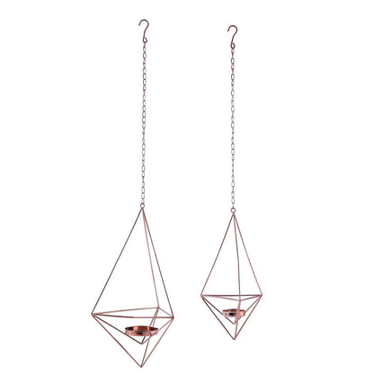 2Pcs Geometric Tealight Candle Holder Lanterns