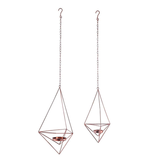 2Pcs Geometric Tealight Candle Holder Lanterns