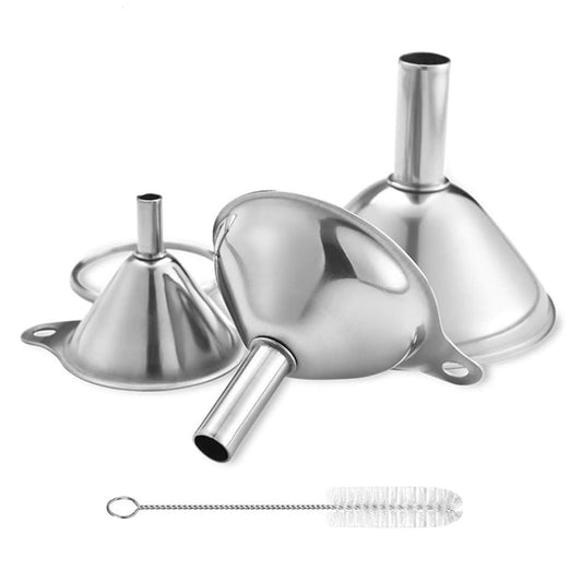 Home Collection Stainless Steel Funnel Set of 3