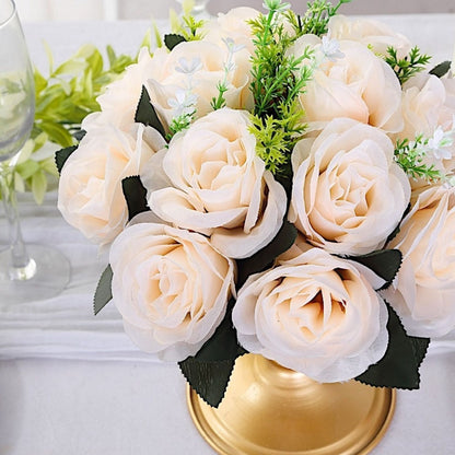 Pack of 2 Bouquets Silk Rose Flower Balls 10 Inch