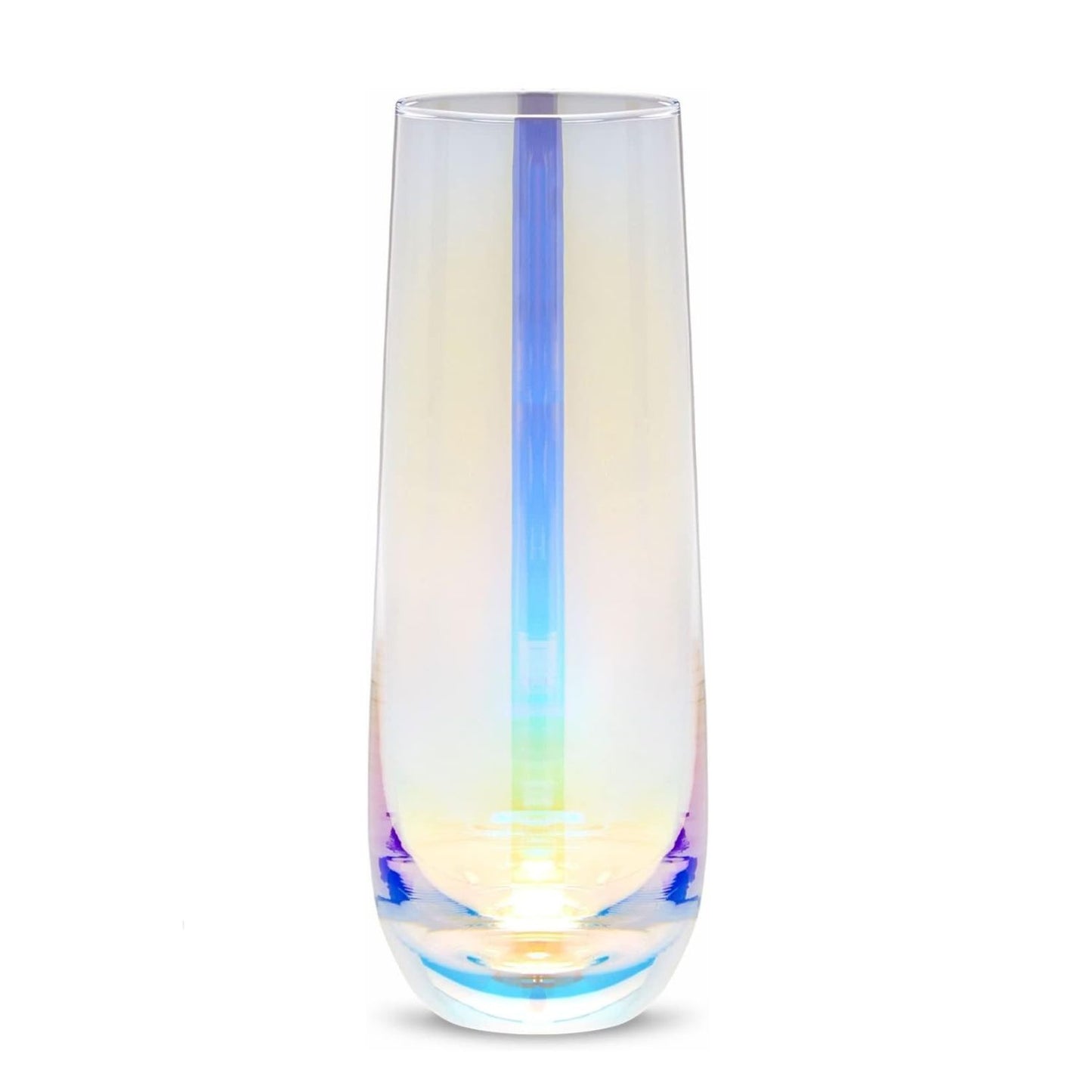 Home Collection 4Pcs Iridescent Stemless Champagne Flutes