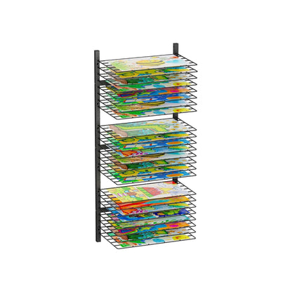 Home Collection Wall Mounted Metal Art Drying Rack with Removable Shelves