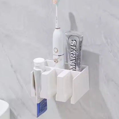 Home Collection Wall Mounted Toothpaste Holder Rack Multi-Functional