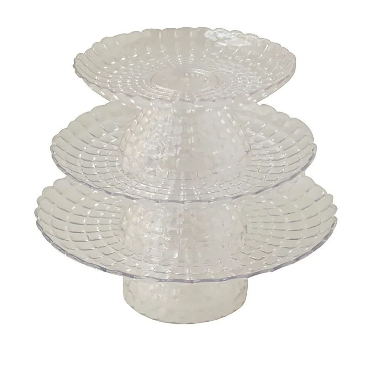 Home Collection Stackable Clear Plastic Cupcake Stands