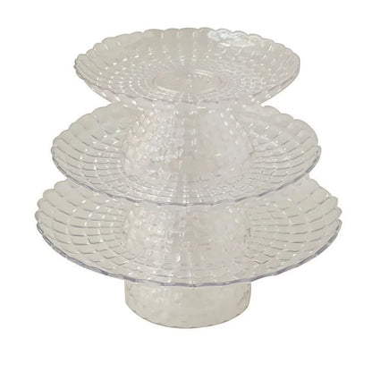 Home Collection Stackable Clear Plastic Cupcake Stands