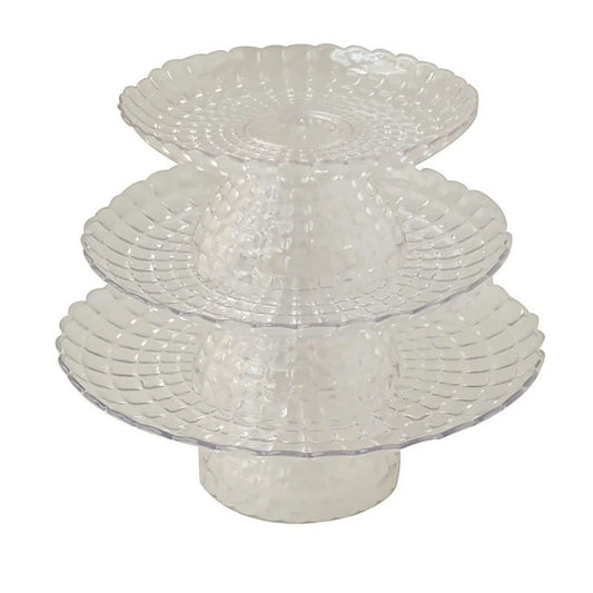Home Collection Stackable Clear Plastic Cupcake Stands