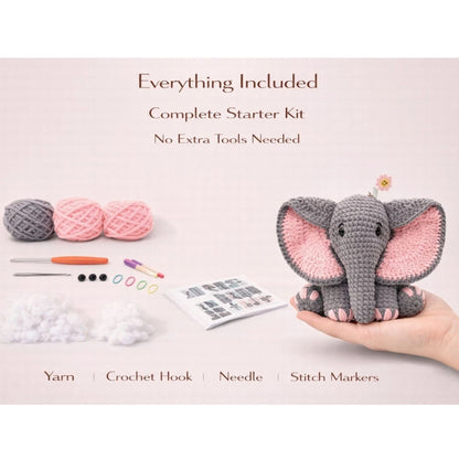 Home Collection Elephant Crochet Kit for Beginners