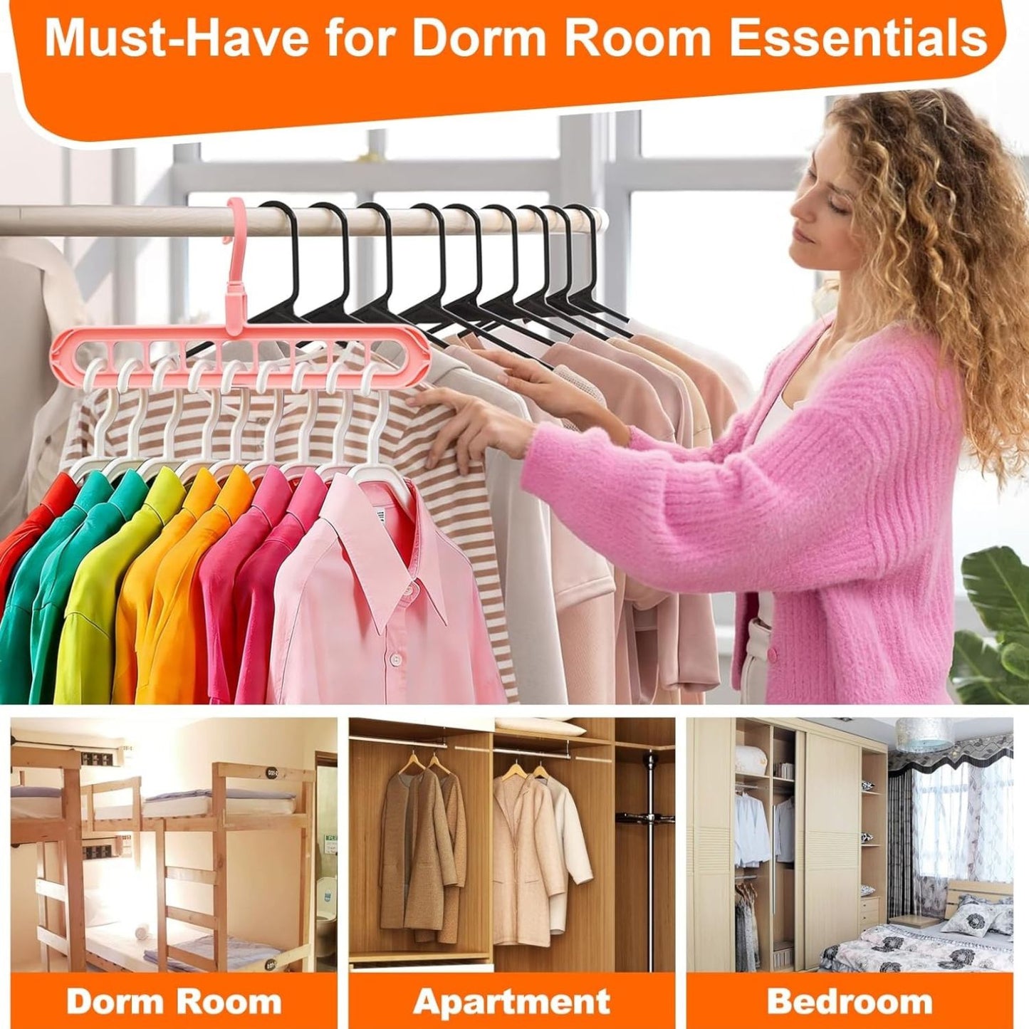Home Collection Magic Space Saving Hangers with 9 Holes Closet Organizer