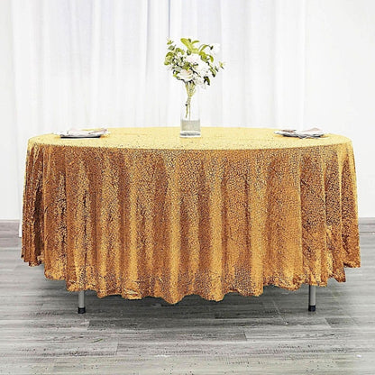 Home Collection Round Sequined Tablecloth 108 Inch