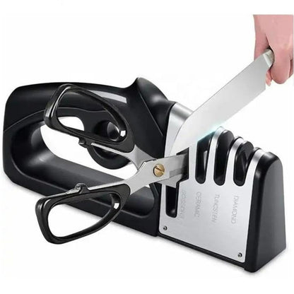 Home Collection 4-in-1 Knife Sharpener with Cut-Resistant Gloves