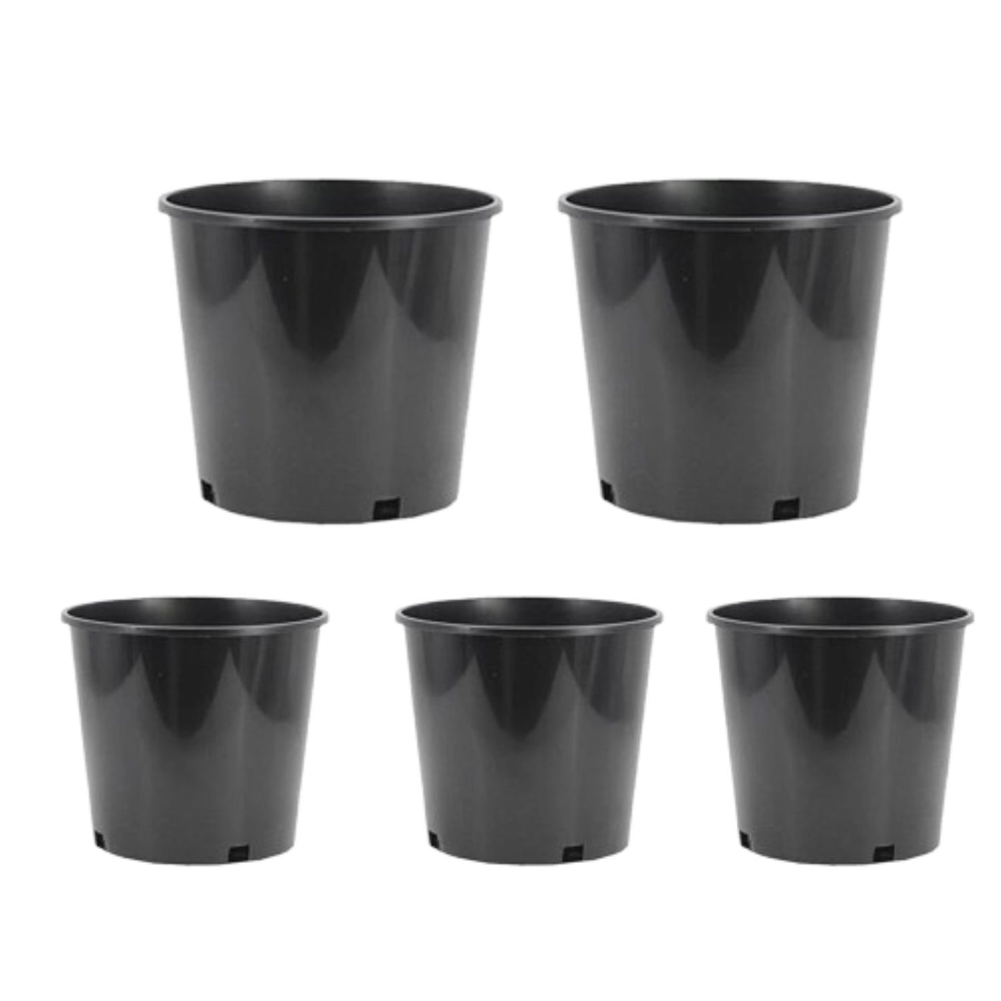 Home Collection Plastic Plant Pots Seed Starting Nursery Containers Pack of 5