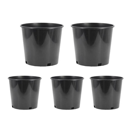 Home Collection Plastic Plant Pots Seed Starting Nursery Containers Pack of 5