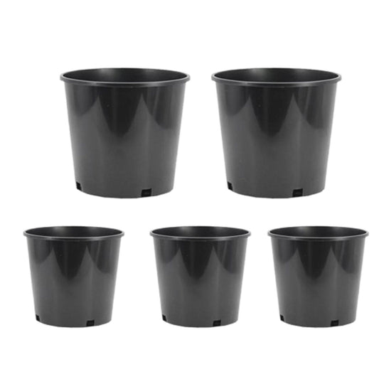 Home Collection Plastic Plant Pots Seed Starting Nursery Containers Pack of 5