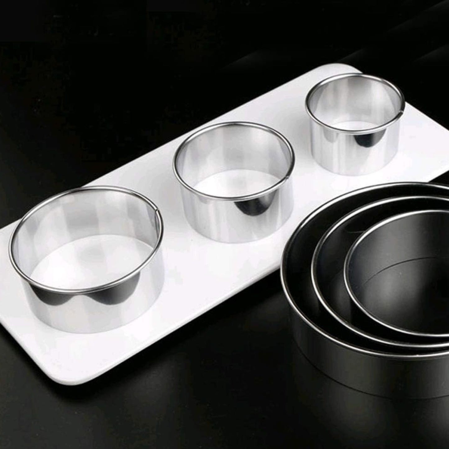 Home Collection Stainless Steel Cookie Cutters Biscuit Pastry Dumpling and Scone Cutter Set